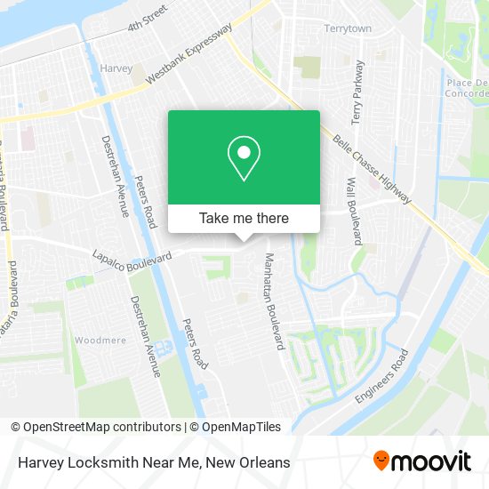 Mapa de Harvey Locksmith Near Me