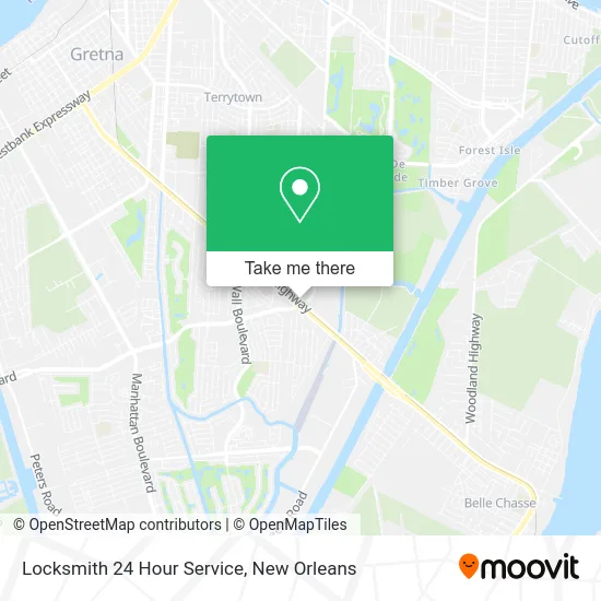 Locksmith 24 Hour Service map