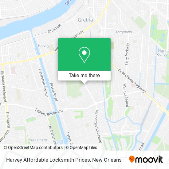 Harvey Affordable Locksmith Prices map