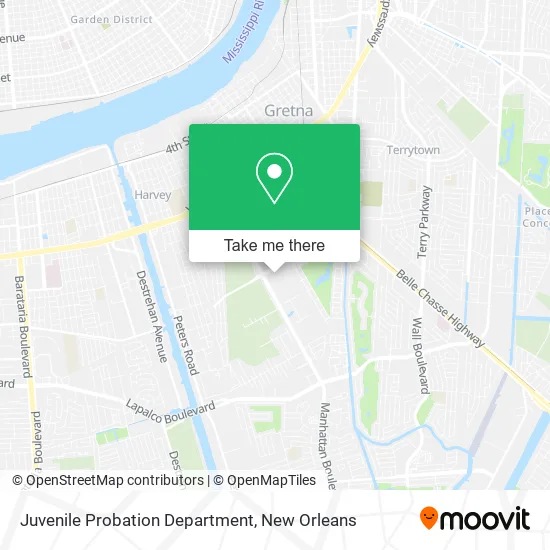 Juvenile Probation Department map