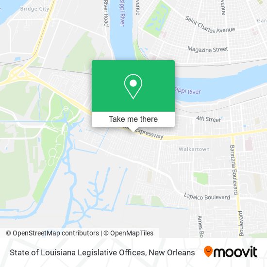 State of Louisiana Legislative Offices map