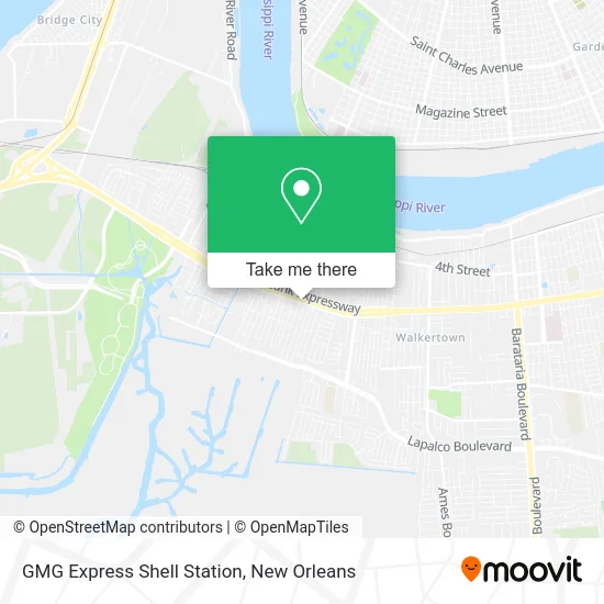 GMG Express Shell Station map
