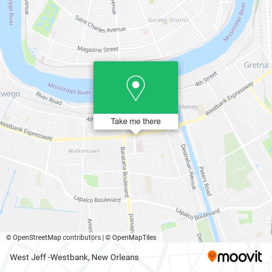 West Jeff -Westbank map