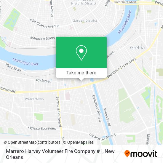 Marrero Harvey Volunteer Fire Company #1 map