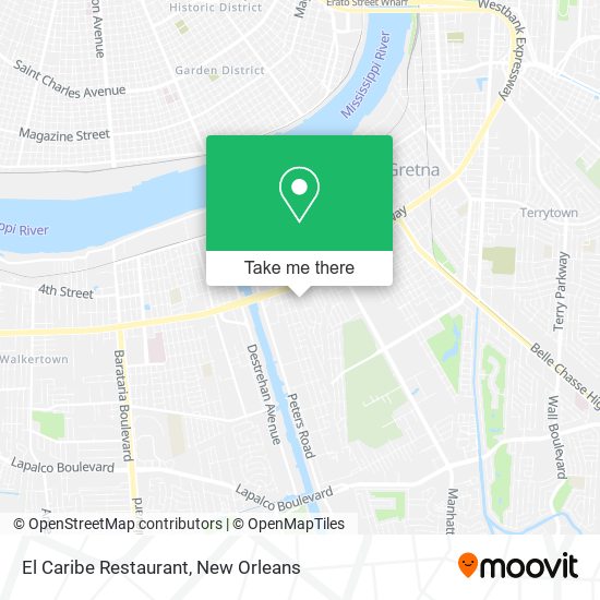 Mapa de El Caribe Restaurant