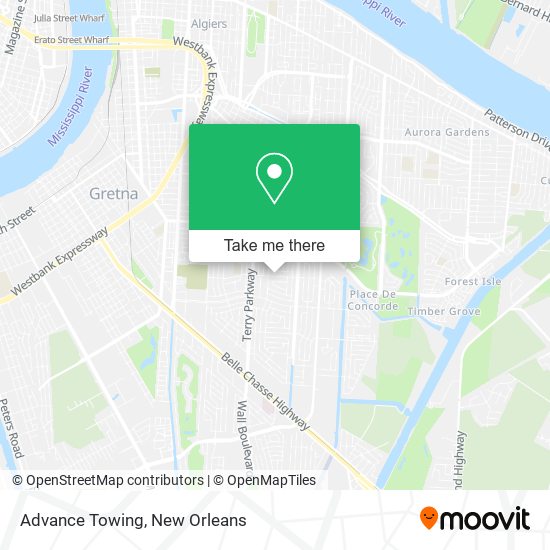 Advance Towing map