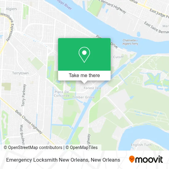 Emergency Locksmith New Orleans map