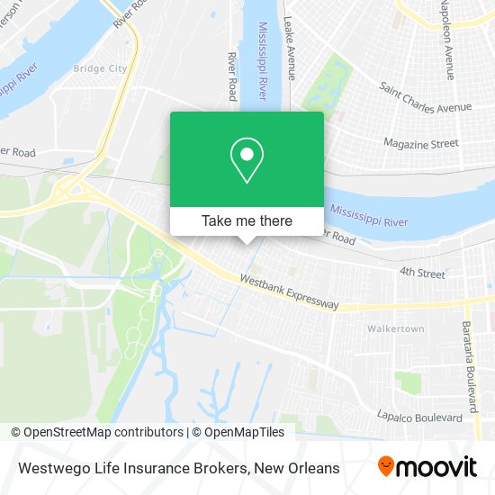 Westwego Life Insurance Brokers map