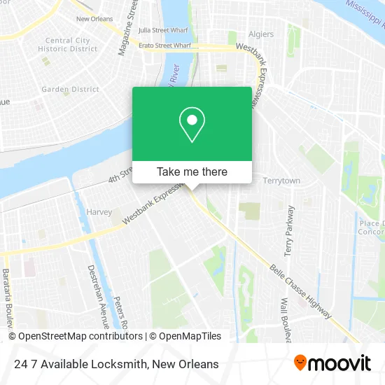 24 7 Available Locksmith map