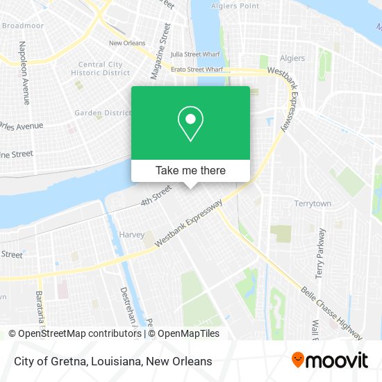 Mapa de City of Gretna, Louisiana
