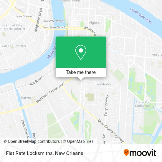 Flat Rate Locksmiths map