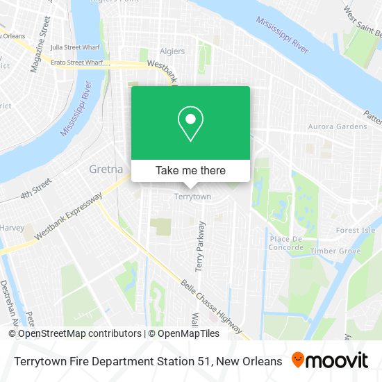 Terrytown Fire Department Station 51 map