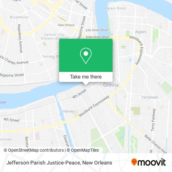 Jefferson Parish Justice-Peace map
