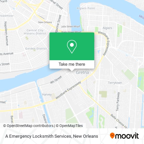 A Emergency Locksmith Services map
