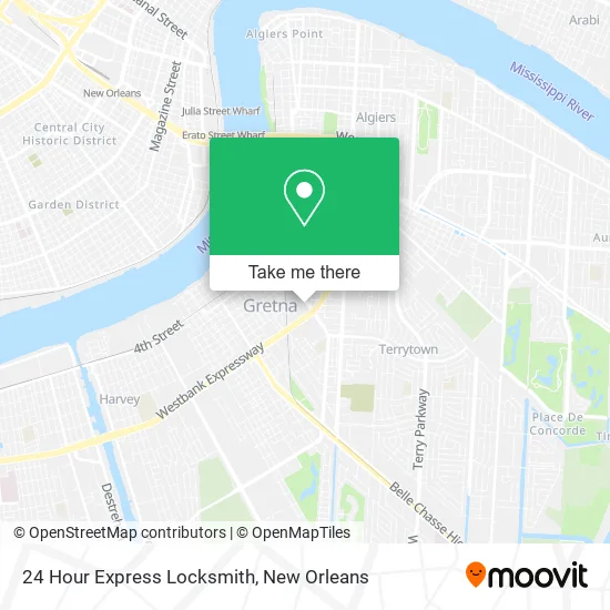 24 Hour Express Locksmith map