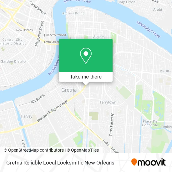 Gretna Reliable Local Locksmith map