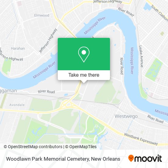 Mapa de Woodlawn Park Memorial Cemetery