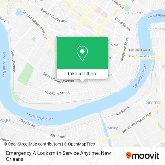 Emergency A Locksmith Service Anytime map