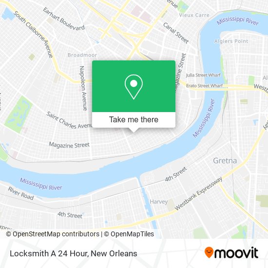 Mapa de Locksmith A 24 Hour