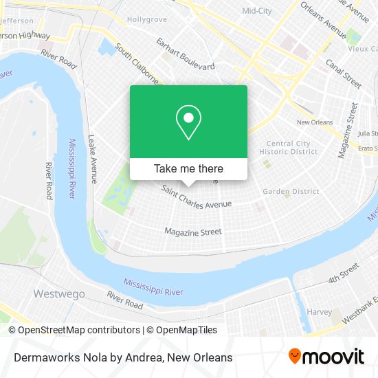 Mapa de Dermaworks Nola by Andrea