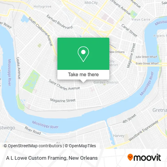 A L Lowe Custom Framing map