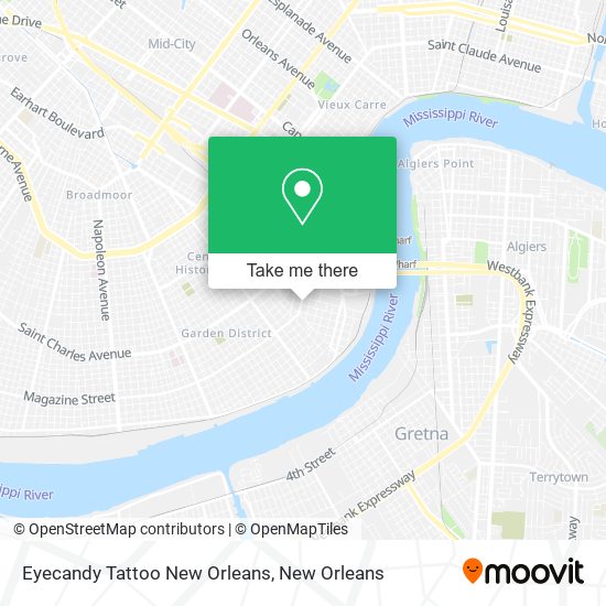 Eyecandy Tattoo New Orleans map