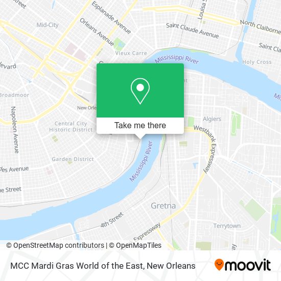 MCC Mardi Gras World of the East map