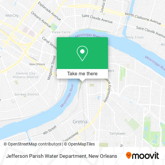 Mapa de Jefferson Parish Water Department