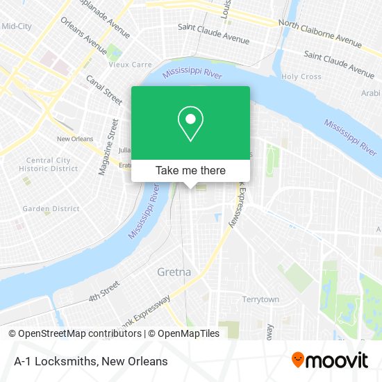 Mapa de A-1 Locksmiths
