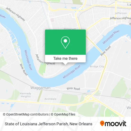 Mapa de State of Louisiana Jefferson Parish