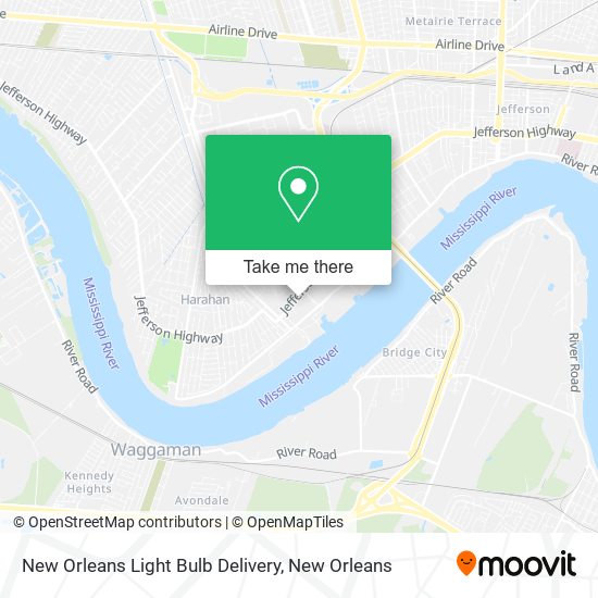 New Orleans Light Bulb Delivery map