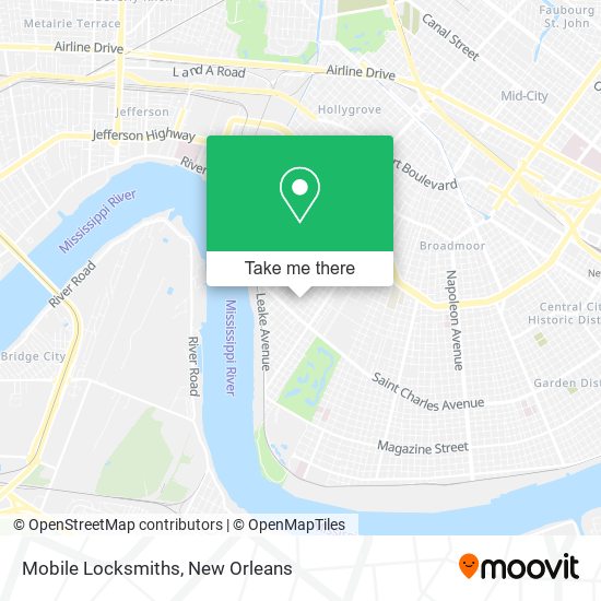 Mapa de Mobile Locksmiths