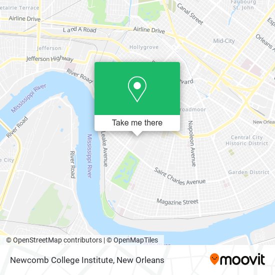 Newcomb College Institute map