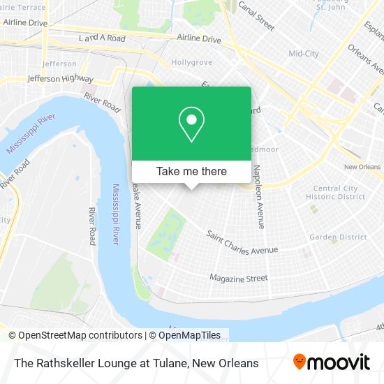 Mapa de The Rathskeller Lounge at Tulane