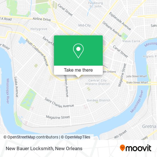New Bauer Locksmith map