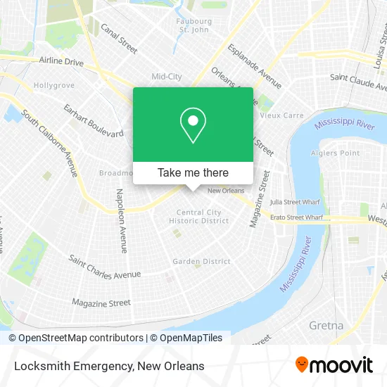 Locksmith Emergency map