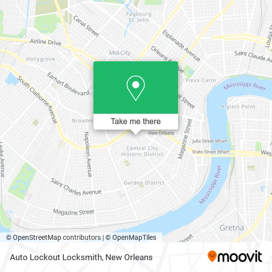 Auto Lockout Locksmith map