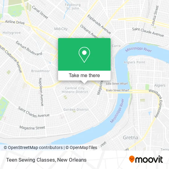 Teen Sewing Classes map
