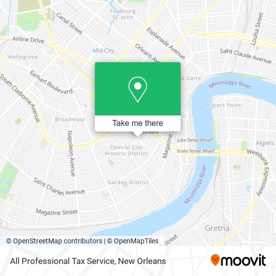 All Professional Tax Service map