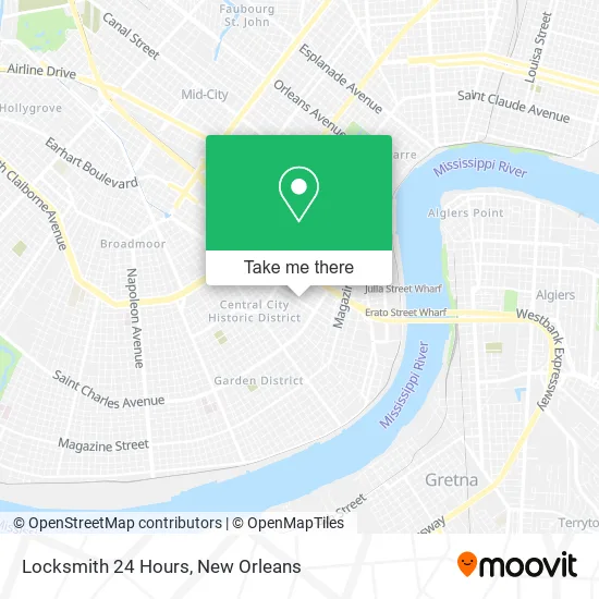 Locksmith 24 Hours map