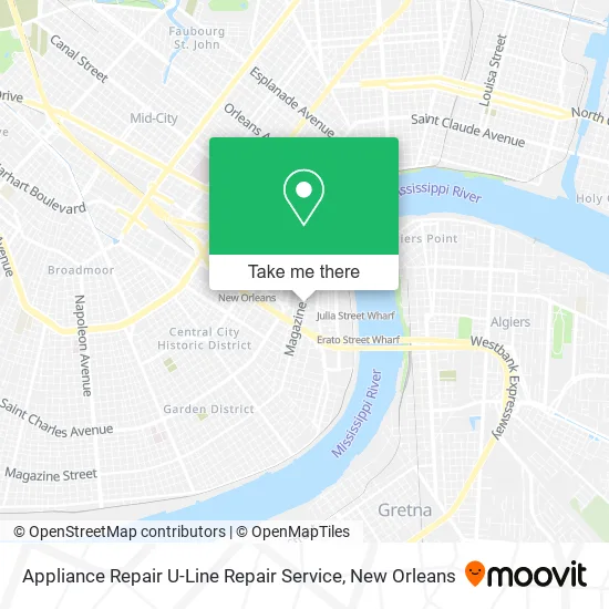 Appliance Repair U-Line Repair Service map