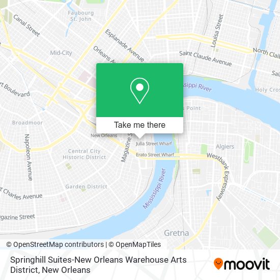Springhill Suites-New Orleans Warehouse Arts District map