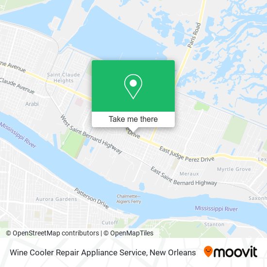 Mapa de Wine Cooler Repair Appliance Service