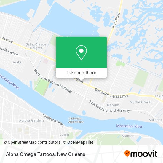 Alpha Omega Tattoos map