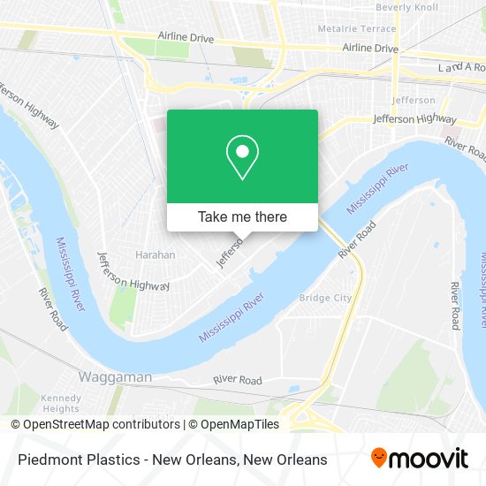 Piedmont Plastics - New Orleans map