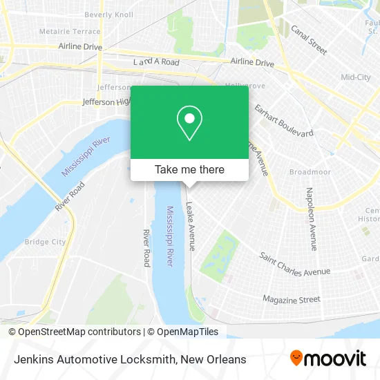 Jenkins Automotive Locksmith map