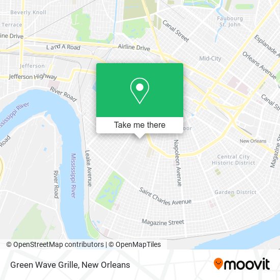 Green Wave Grille map