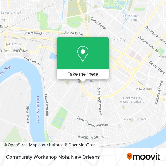 Mapa de Community Workshop Nola