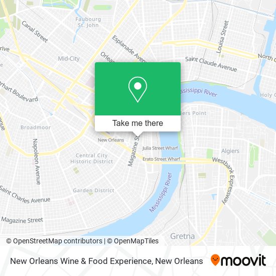 New Orleans Wine & Food Experience map