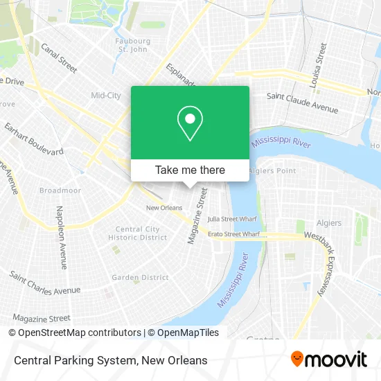 Central Parking System map